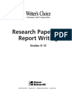 Grades 9-12 Research Paper and Report Writing