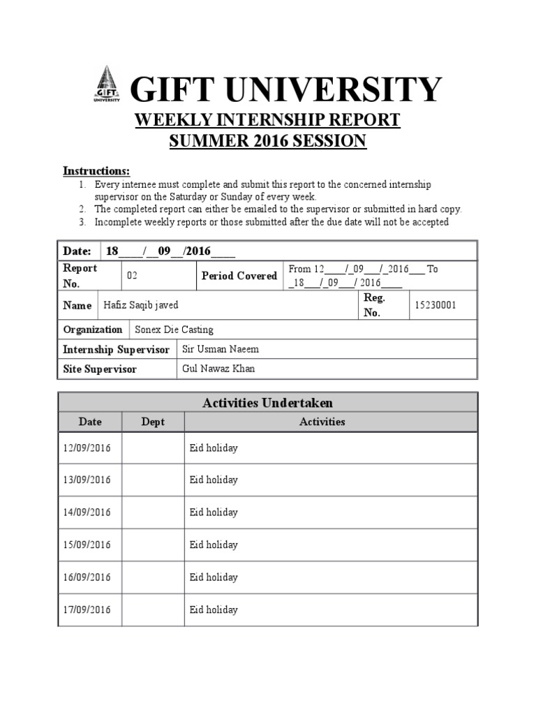 Summer 2016 Internship Report: Week 2 | PDF | Finance & Money Management