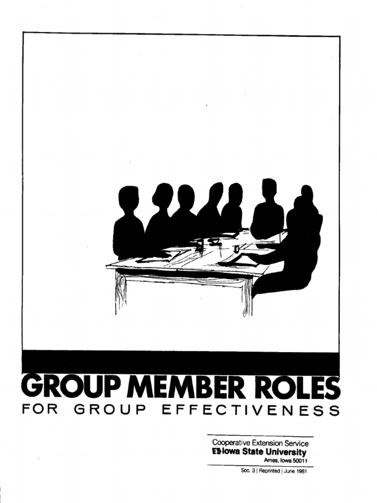 Group Member Roles For Group Effectiveness | PDF