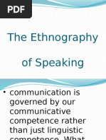 The Ethnography of Speaking