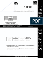Aiwa CX-ZR800 (Compact Disc Stereo Cassette Receiver) Manual de Servicio