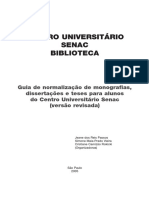 Guia de Normalização de Monografias, Dissertações e Tese - SENAC