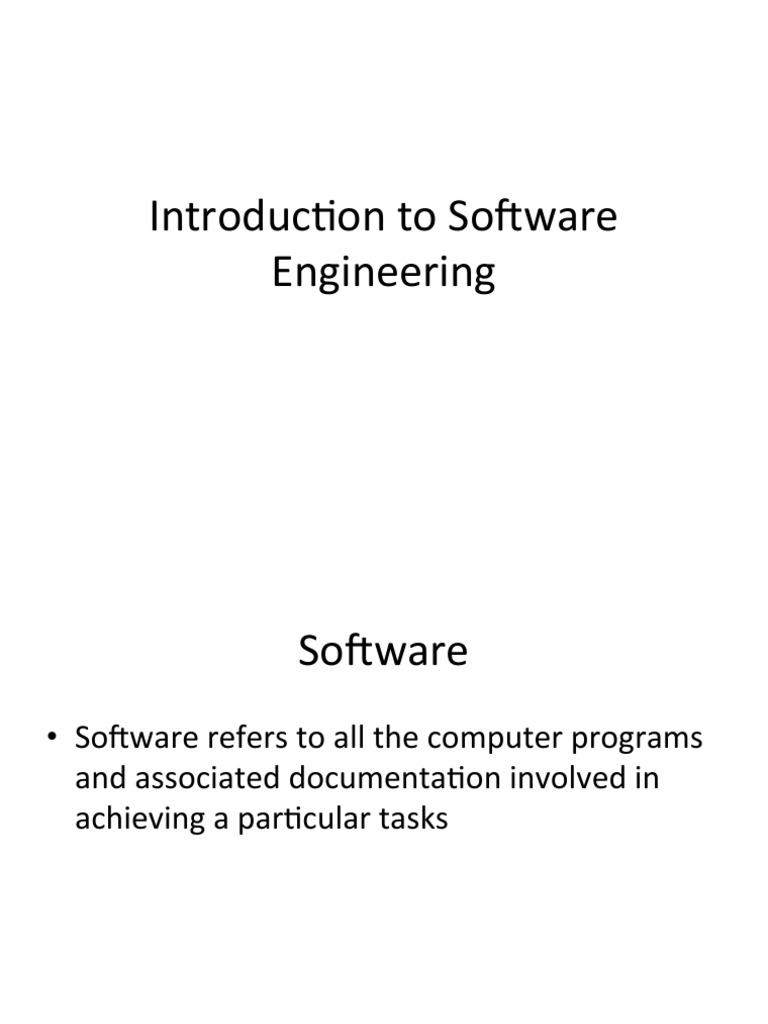 Introduction to Software Engineering | PDF | Information Technology ...