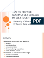 Providing Feedback