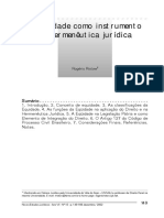 Equidade Como Mecanismo de Hermenêutica