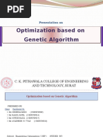 Optimization Based On Genetic Algorithm