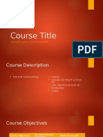 Course Title: Teacher Name - Course Number