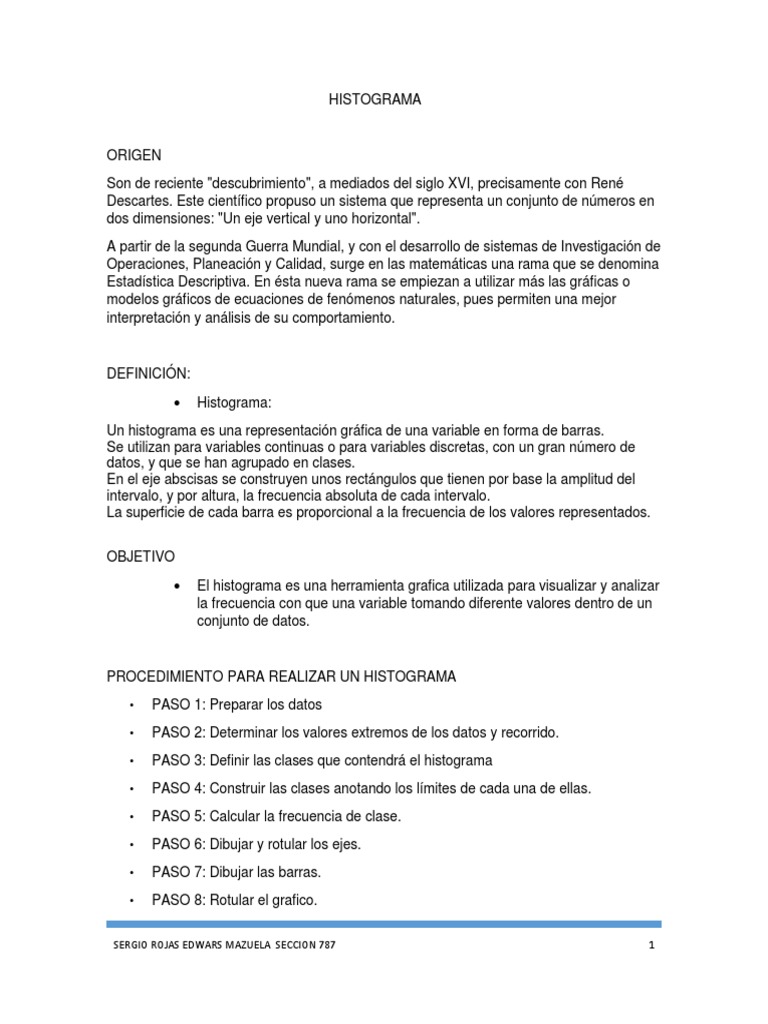 Resumen Histograma Histograma Enseñanza de matemática