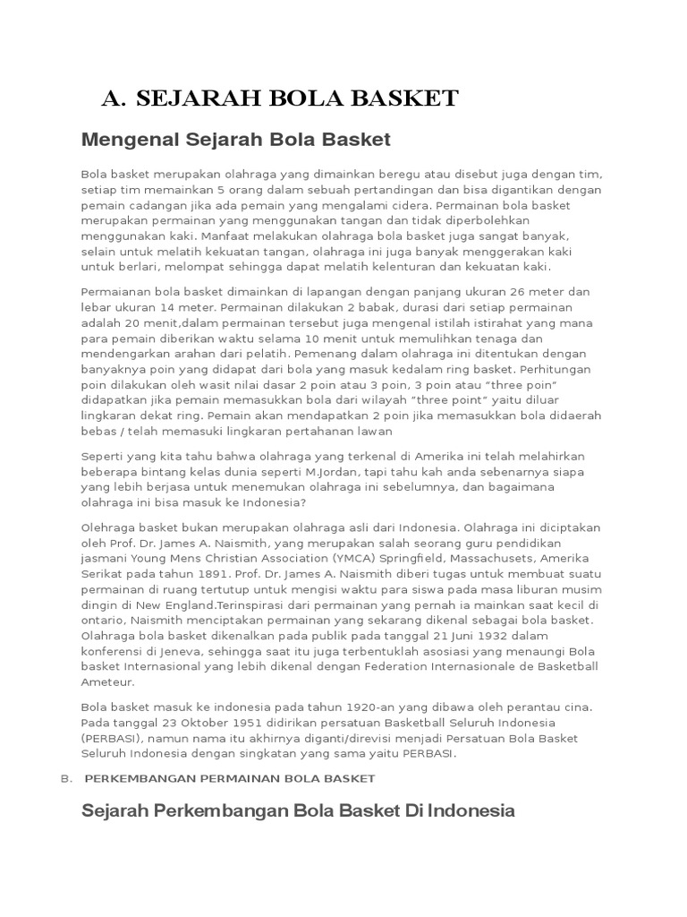 Sejarah Permainan Bola Besar Di Indonesia Seputar Sejarah