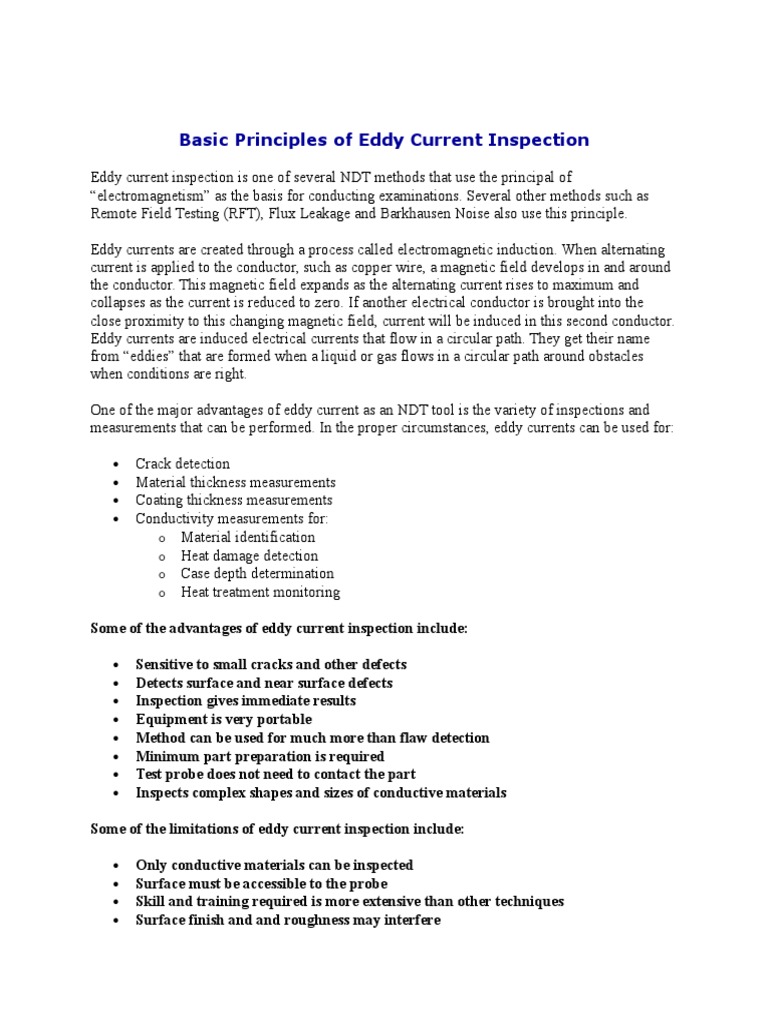Eddy Current PDF Inductor Inductance