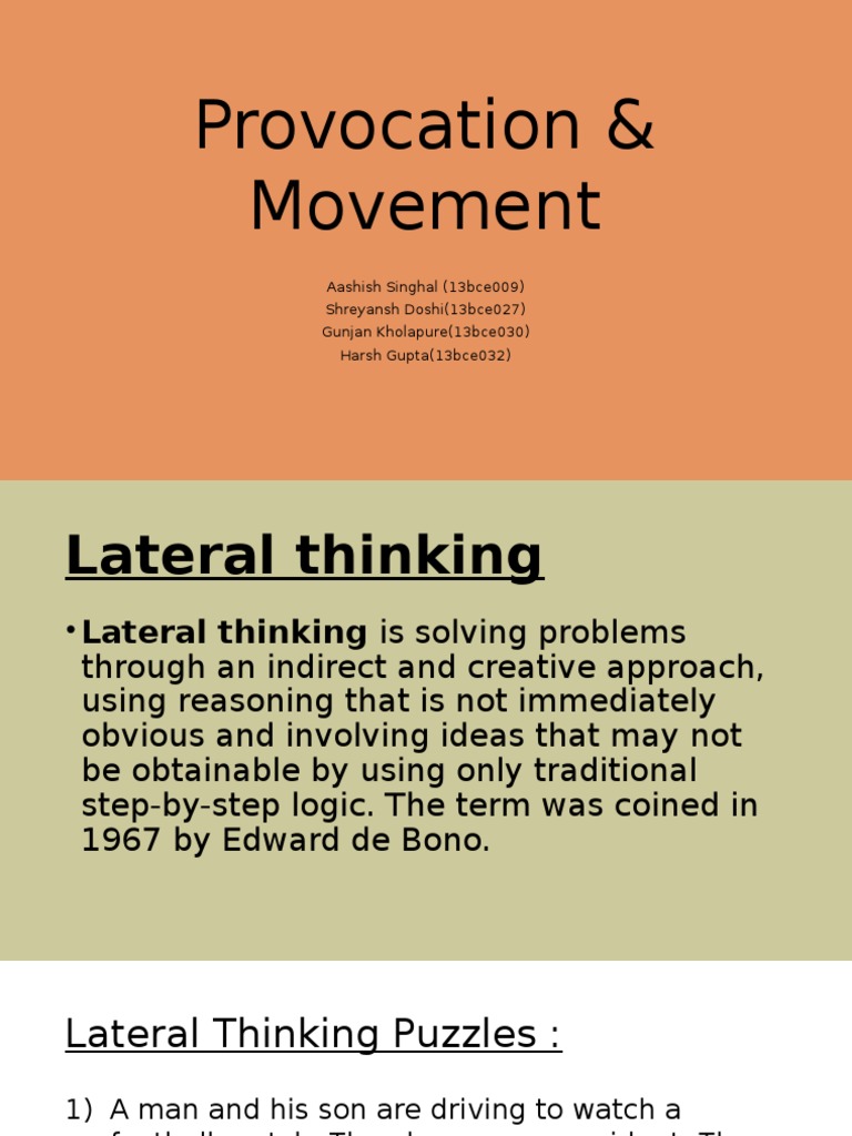 Provocation & Movement