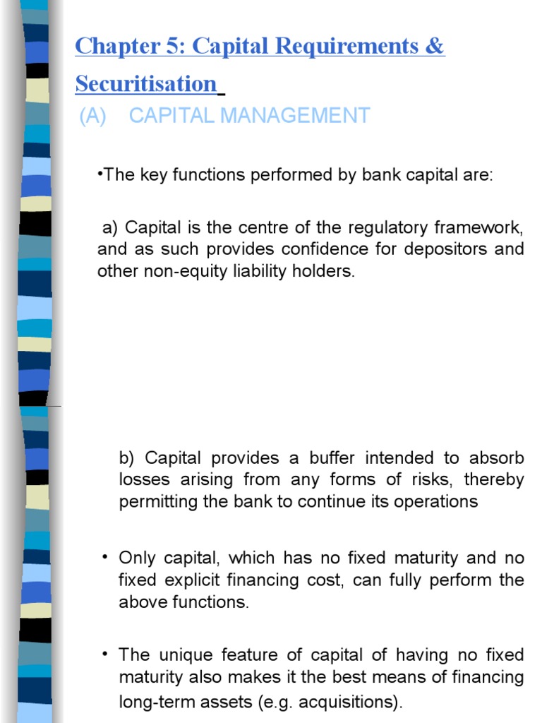 Chap 5 Capital Requirement & Securitisation | PDF | Securitization ...