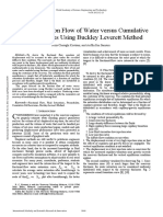 Analysis Fraction Flow of Water Versus Cumulative Oil Recoveries Using Buckley Leverett Method