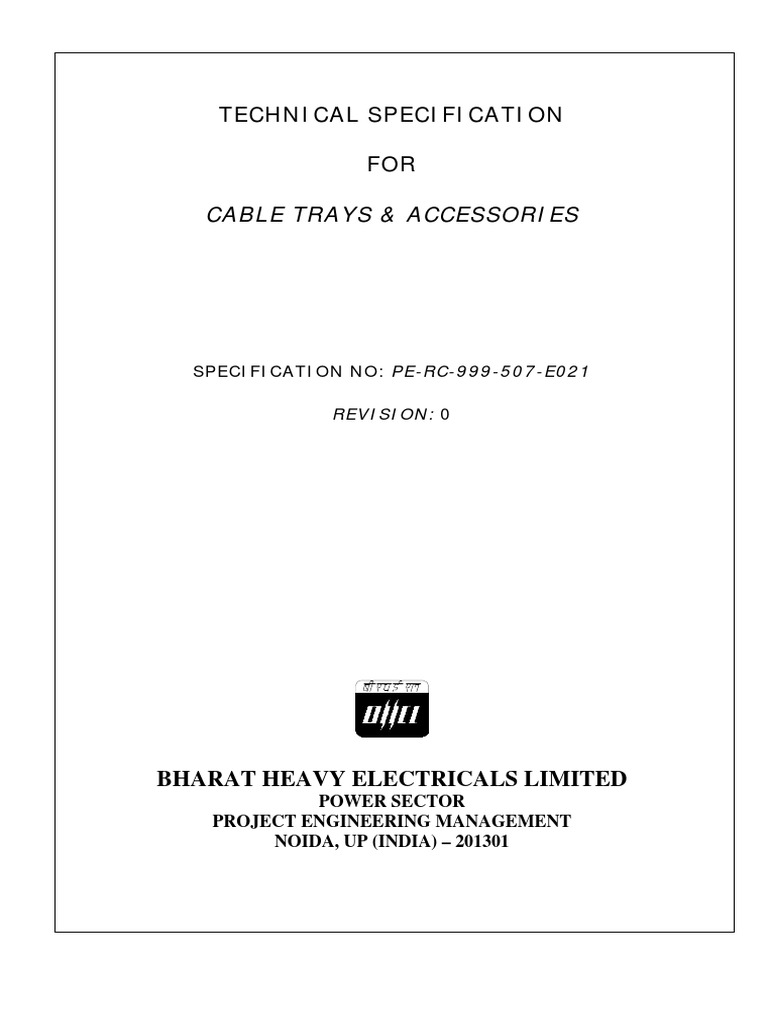 Cable Tray Specs for Engineers | PDF | Specification (Technical ...