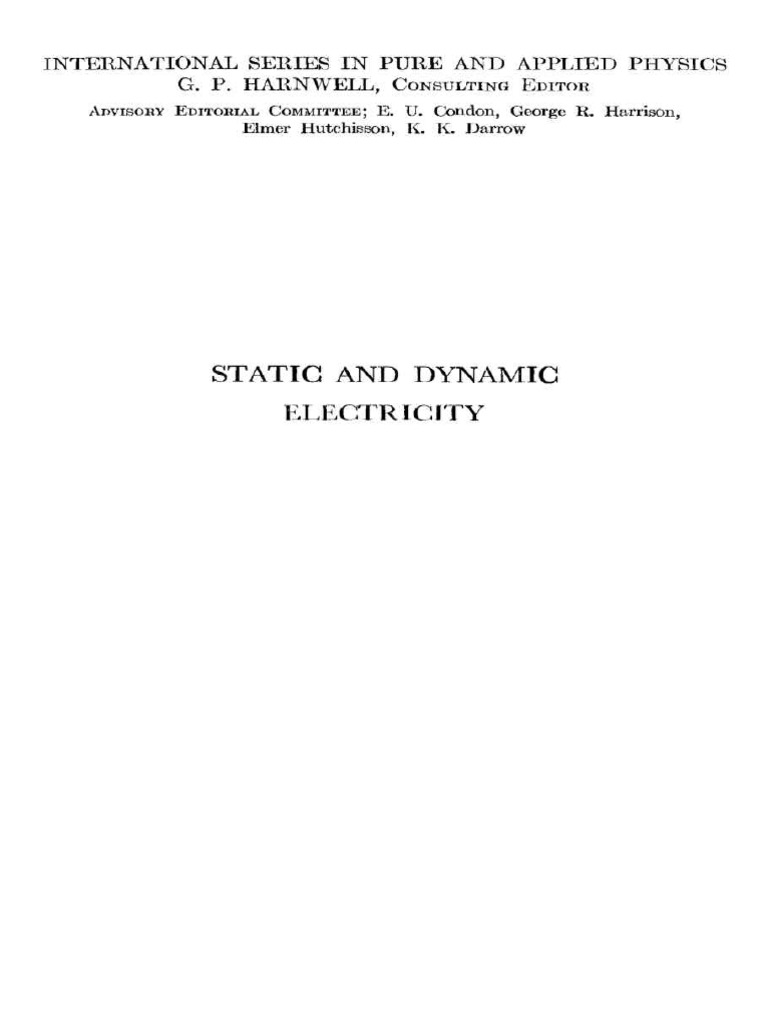 Static and Dynamic Electricity PDF