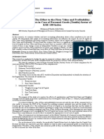 Cost of Capital - The Effect To The Firm Value and Profitability Empirical Evidences in Case of Personal Goods (Textile) Sector of KSE 100 Index