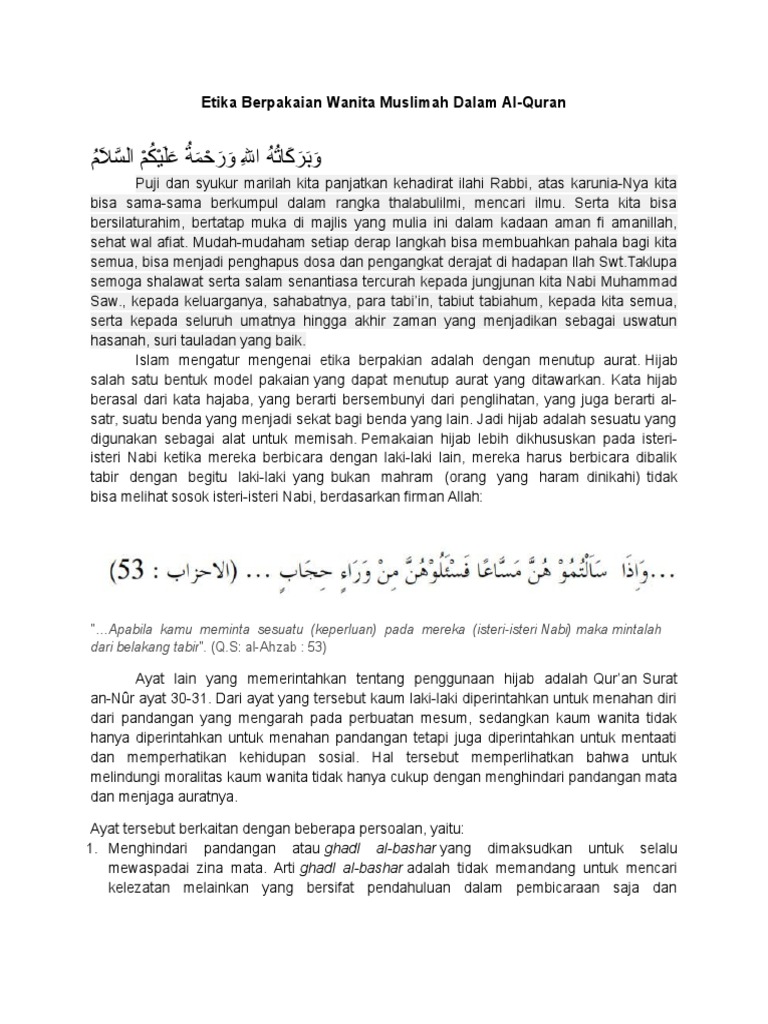 Teks Pidato Tentang Wanita Muslimah Kumpulan Referensi Teks Pidato