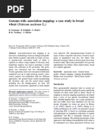 Genome-Wide Association Mapping: A Case Study in Bread Wheat (Triticum Aestivum L.)