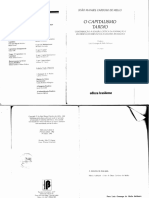 O Capitalismo Tardio Joao Manuel Cardoso de Mello PDF