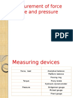 Measurement of Force Torque and Pressure