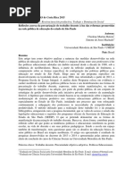 Reflexões acerca da precarização do trabalho docente à luz das reformas promovidas na rede pública de educação do estado de São Paulo