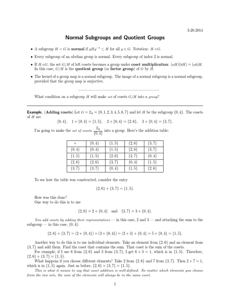 normal (1) | Index Of A Subgroup | Group (Mathematics)