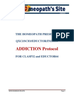 Addiction Protocols For Scio, Qxci, Indigo and Eductor