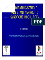 Steroid Resistant NephroticS Yndrome