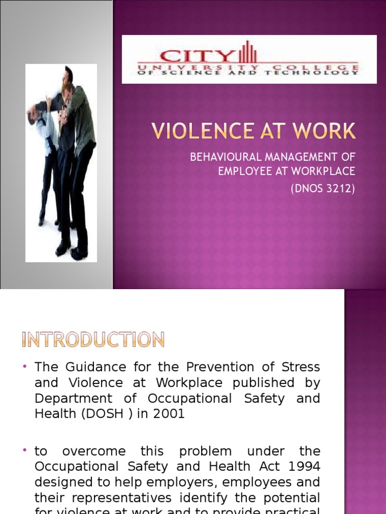Workplace Violence Prevention Training | PDF | Violence | Occupational ...