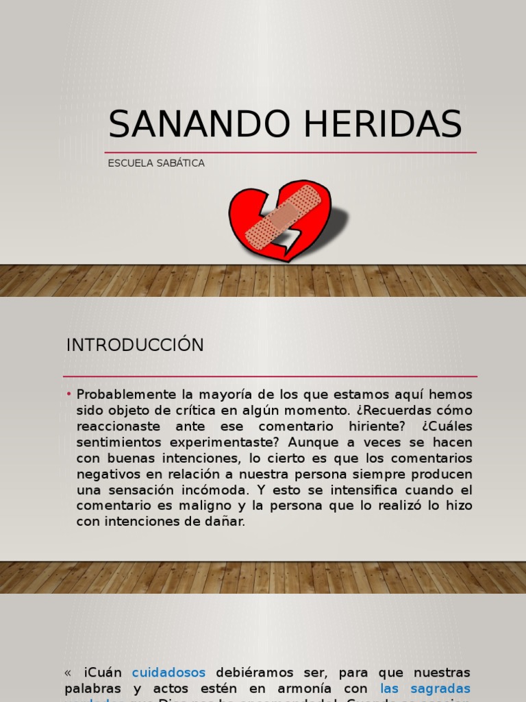 Sanando Heridas | Descargar gratis PDF | Dios | Mal