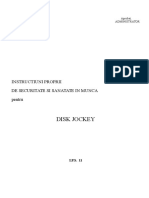 Instructiune Proprie Disc Jokey