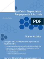 Bad Debts, Depreciation, Pre-Payments & Accruals: AS Accountancy