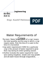 Irrigation Engineering Water Requirements
