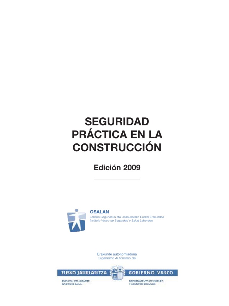 Seguridad Practica En La Construccion Pdf Andamio Fundación