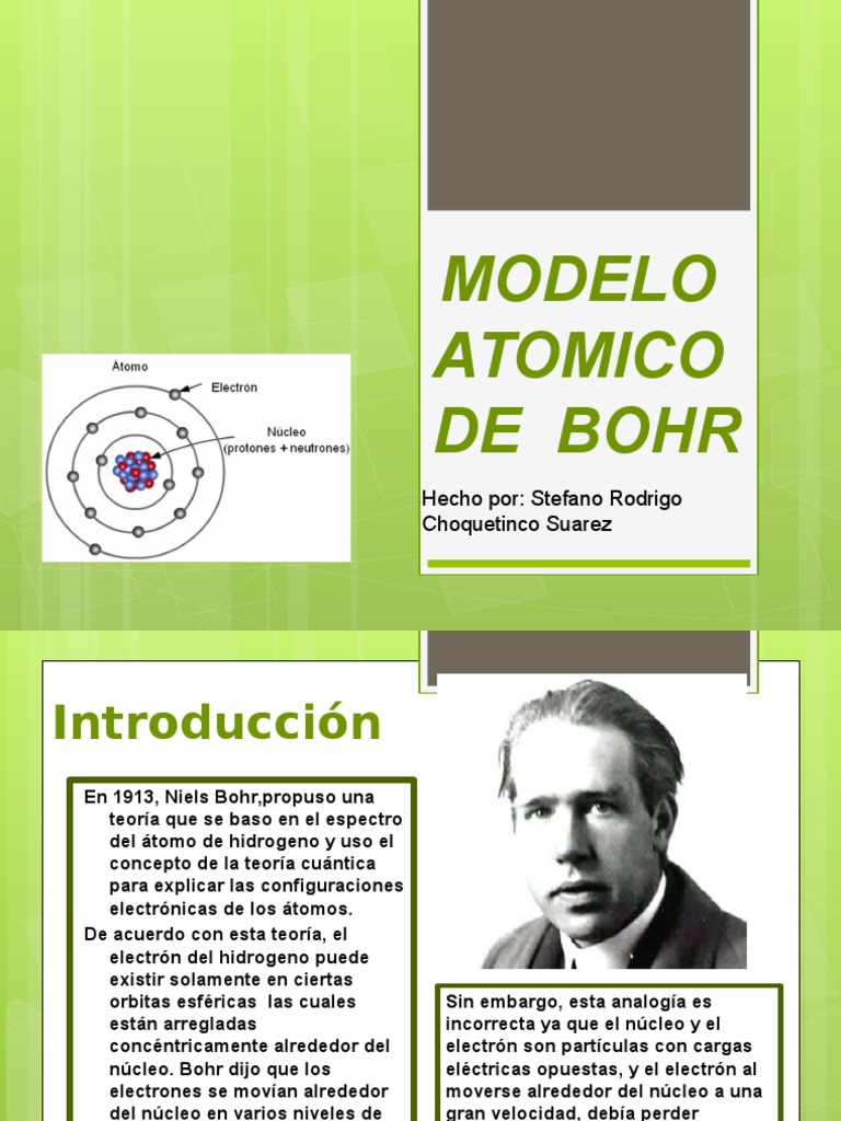 Modelo Atomico de Bohr | PDF | Niels Bohr | Electrón