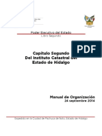 Manual de Organizacion Del Instituto Catastral Del Estado de Hidalgo
