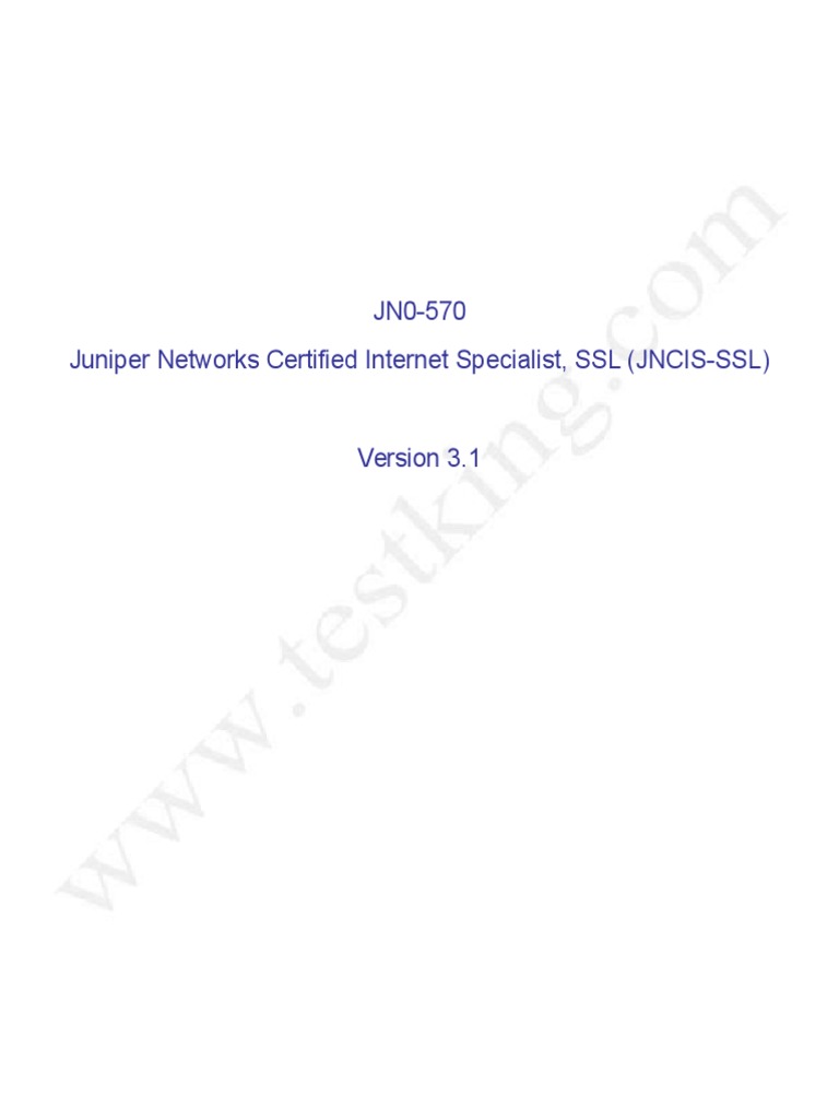 JNCIS-SSL Exam Questions and Answers | PDF | Http Cookie | Proxy Server