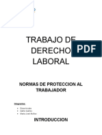 Derecho Laboral. Normas de protección al Trabajador