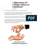 12 Main Objectives of National Wage Policy in India