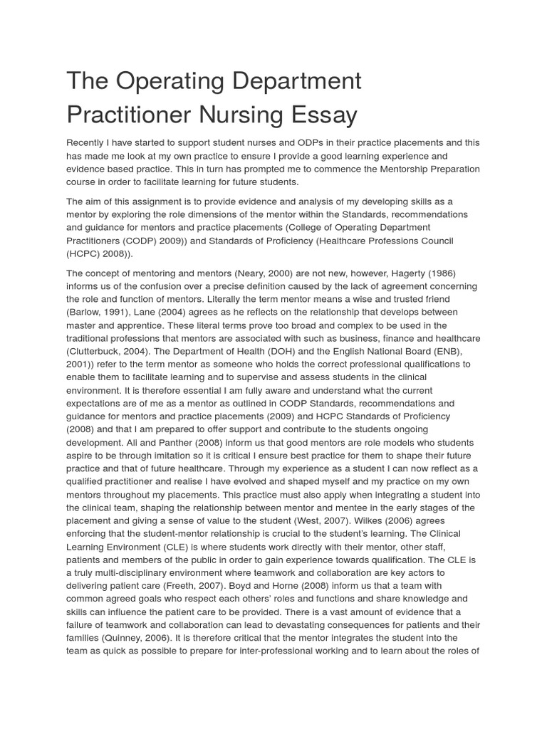 nurse practitioner grad school essay