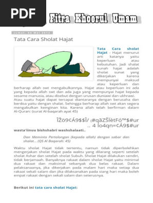 Tata Cara Sholat Hajat Html Pdf