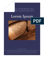Lorem Ipsum: Error! Bookmark Not