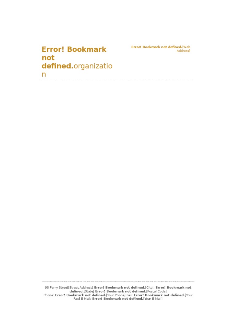 Lorem Ipsum Error! Bookmark Not PDF