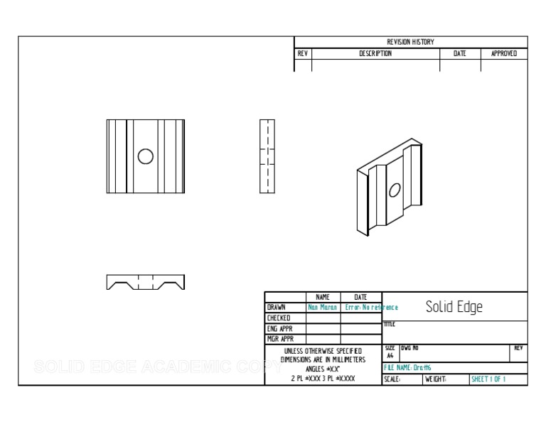 Solid Edge: Revision History REV Description Date Approved | PDF ...