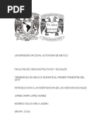 Investigacion Sobre El Desempleo en México.