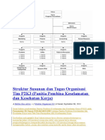 Struktur Susunan Dan Tugas Organisasi Tim P2K3