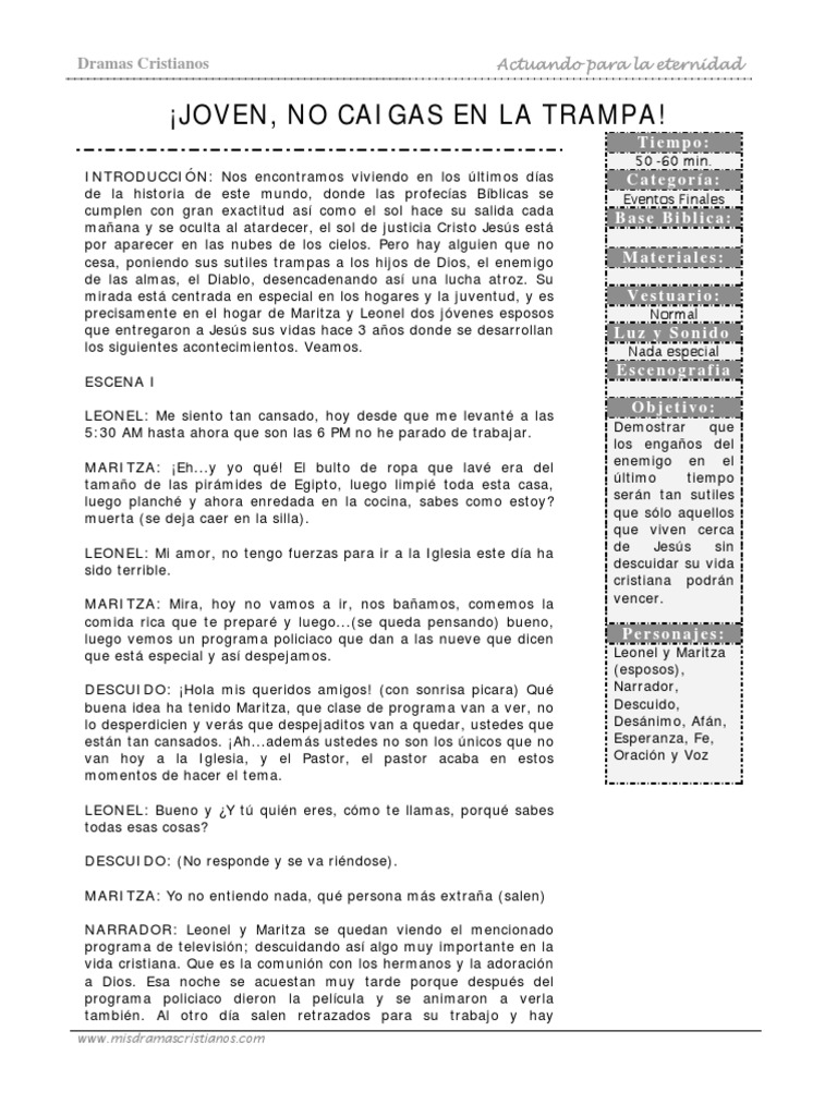 Joven, No Caigas en La Trampa!! | PDF | Jesús | Oración