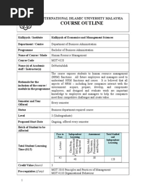 Course Outline