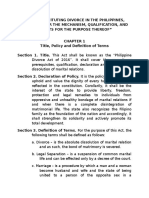 An Act Instituting Divorce in The Philippines