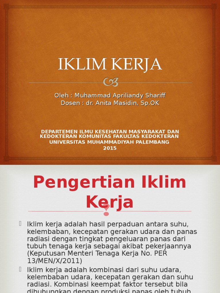 Iklim Kerja  PDF